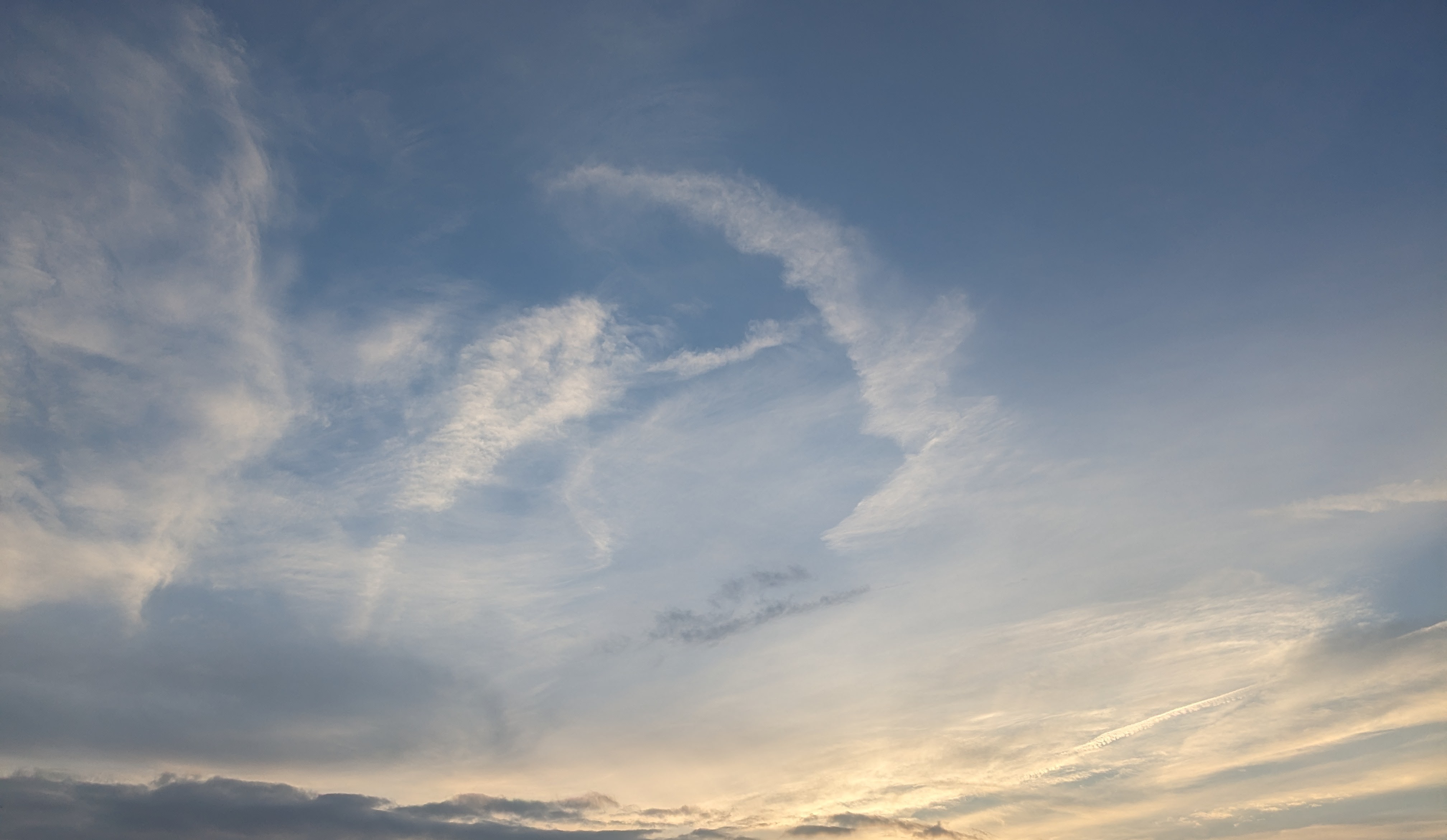 Mammatus clouds at golden hour