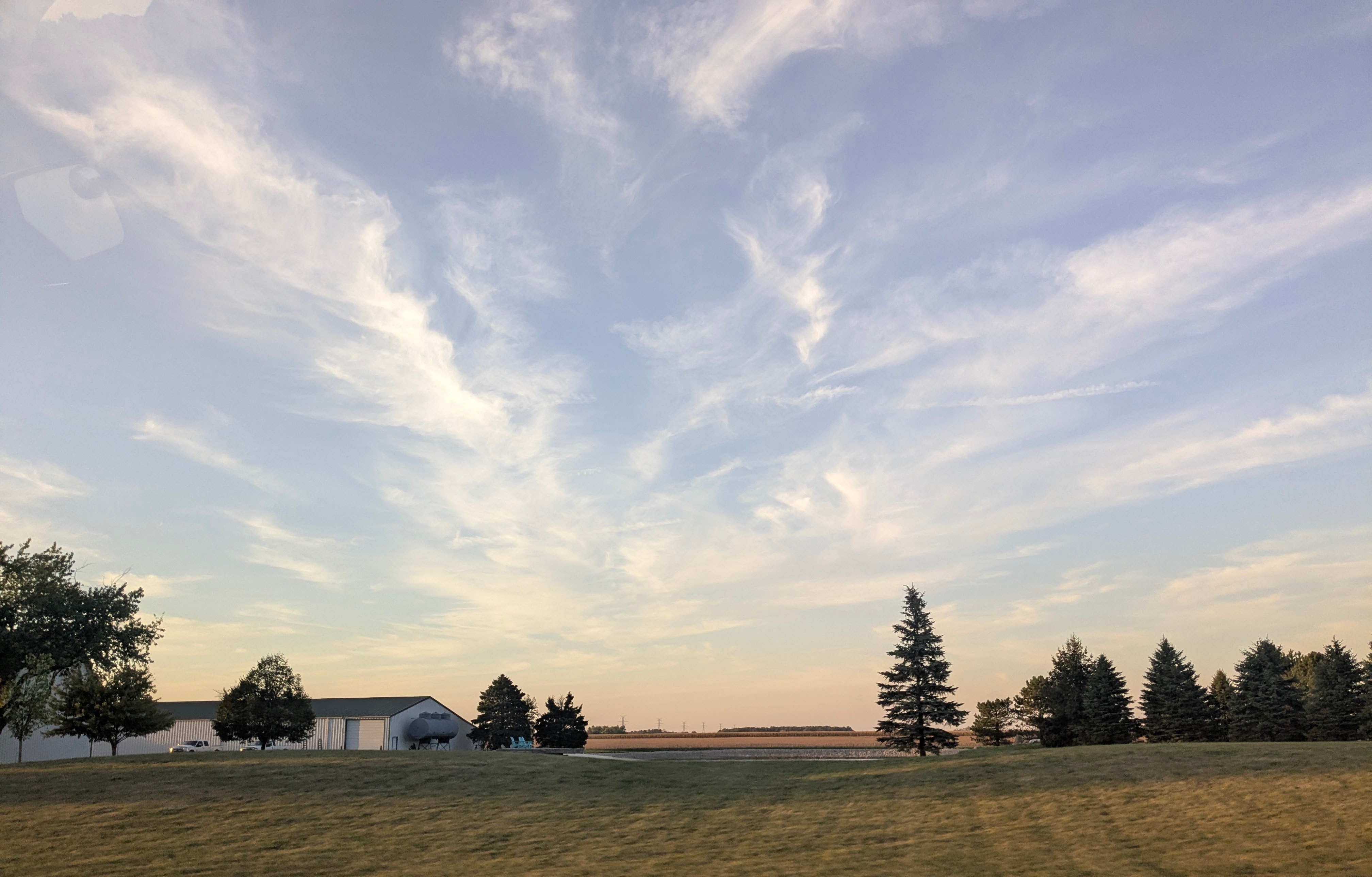Pileus cap cloud at sunset